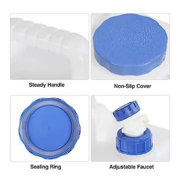REDCAMP Portable Water Container with Spigot for Camping and Emergency Prep