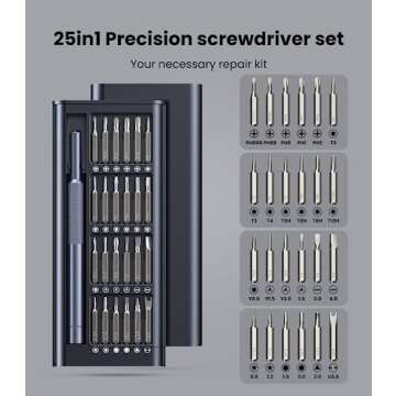 AXTH 25-in-1 Precision Screwdriver Set for Repairs