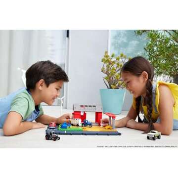 Matchbox Action Drivers Farm Adventure Playset - Tractor, Trailer & Animal Figures for Imaginative F...