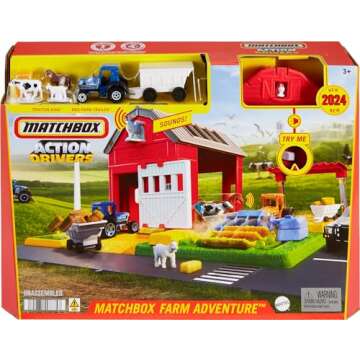 Matchbox Action Drivers Farm Adventure Playset for Kids