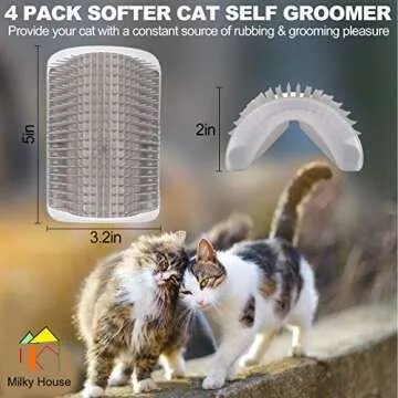 4PCS Cat Self Groomer Arch for Easy Pet Care