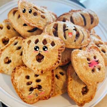 Mini Pie Molds Dough Presser Pocket Pie Molds for Baking, Party Potluck Hand Pie Molds Set of 3, Apple, Pumpkin and Acorn Shapes (Red)