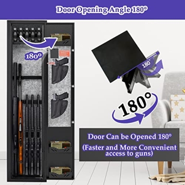 KAER Gun Safes for Home - Quick Access, Adjustable Storage