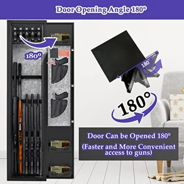 KAER Gun Safes for Home - Quick Access, Adjustable Storage