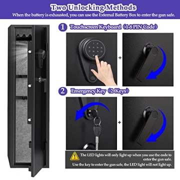 KAER Gun Safes for Home - Quick Access, Adjustable Storage