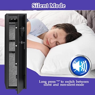 KAER Gun Safes for Home - Quick Access, Adjustable Storage