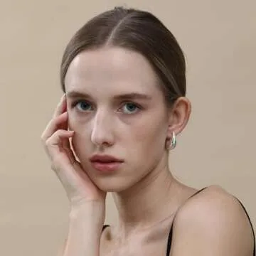 Ascona Chunky Gold Hoop Earrings for Women, Lightweight & Stylish