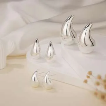 Ascona Chunky Gold Hoop Earrings for Women, Lightweight & Stylish