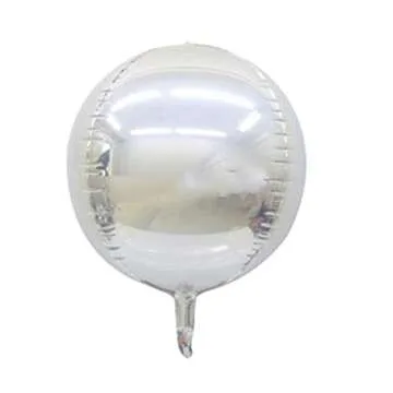 Foil Moon Balloons Set,Sliver Star and Silver 4D Large 4D Round Foil Balloons,4D Disco metallic Round Balloons in Different Size Balloon Perfect for Birthday Party Baby Shower Decoration (10 pcs)