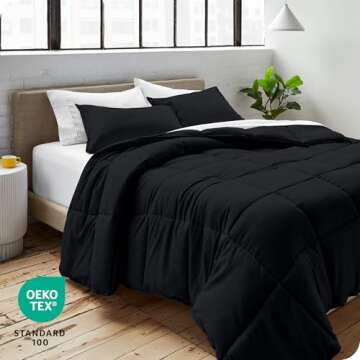 Bare Home Comforter Set - Queen Size Ultra-Soft Comfort