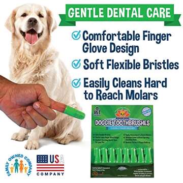 Bodhi Dog Finger Toothbrush for Dogs & Cats | Puppy Toothbrush with Soft & Flexible Silicone Bristles for Pet Dental Care | Easy Teeth Cleaning Dog Finger Toothbrush, 1 Count (Pack of 8)