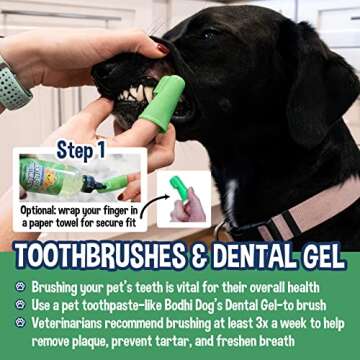 Bodhi Dog Finger Toothbrush for Dogs & Cats | Puppy Toothbrush with Soft & Flexible Silicone Bristles for Pet Dental Care | Easy Teeth Cleaning Dog Finger Toothbrush, 1 Count (Pack of 8)