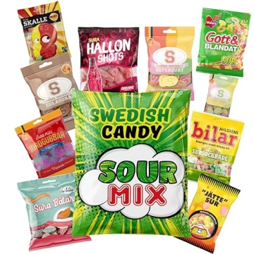 Swedish Candy Mix From Sweden - Variety Pack With Sour Candy - 10 Bags of Original Godis - 2 LB Cand...