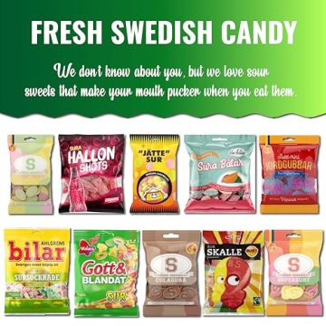 Swedish Candy Mix Variety Pack - 10 Bags Sour Candies