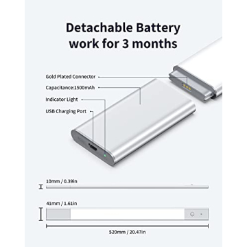 EZVALO Motion Sensor Under Cabinet Light - Rechargeable & Touch-Controlled