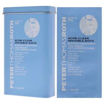 Peter Thomas Roth | Acne-Clear Invisible Dots | Blemish Treatment, Salicylic Acid Pimple Patches, Helps Reduce the Look of Blemishes in 8 Hours, Two Patch Sizes