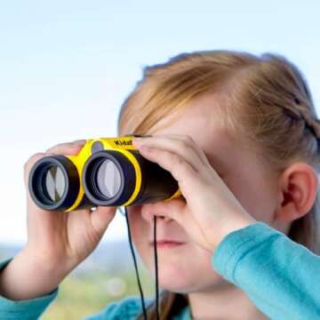 Adventure Kidz - Outdoor Exploration Kit, Children’s Toy Binoculars with Case, Flashlight, Compass, Whistle, Magnifying Glass, Backpack. Great Gift Set for Camping, Hiking, STEM, Pretend Play.