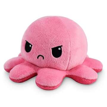 TeeTurtle Reversible Octopus Plushie - Emotional Communication Made Fun