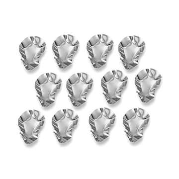 Outset Grillable Shells, Stainless Steel Grillable Oyster Shells, Set of 12