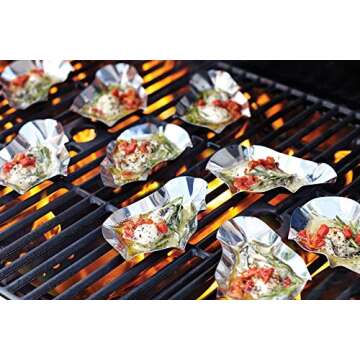 Outset Grillable Shells, Stainless Steel Grillable Oyster Shells, Set of 12