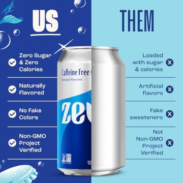 Zevia Zero Sugar Soda - Caffeine Free Cola, 24-Pack