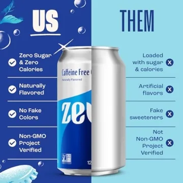 Zevia Zero Sugar Soda - Caffeine Free Cola, 24-Pack