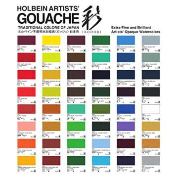Holbein Irodori Artist Gouache - Autumn, Set of 12, 15 ml, Tubes