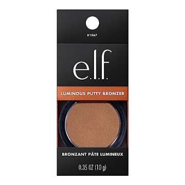 e.l.f. Luminous Putty Bronzer, Lightweight Putty-to-Powder Bronzer For A Radiant, Glowing Finish, Highly Pigmented, Vegan & Cruelty-Free, Summer Fridays