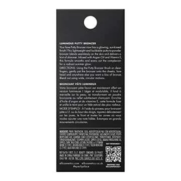e.l.f. Luminous Putty Bronzer, Lightweight Putty-to-Powder Bronzer For A Radiant, Glowing Finish, Highly Pigmented, Vegan & Cruelty-Free, Summer Fridays