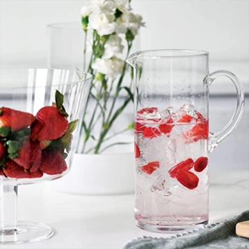 Krosno Elegant 44 oz Glass Pitcher for Juices and Water