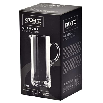 Krosno Elegant 44 oz Glass Pitcher for Juices and Water