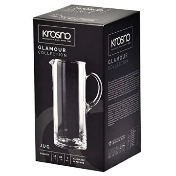 Krosno Elegant 44 oz Glass Pitcher for Juices and Water