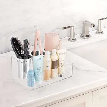 HBlife Clear Hair Tool Organizer for Bathroom Storage
