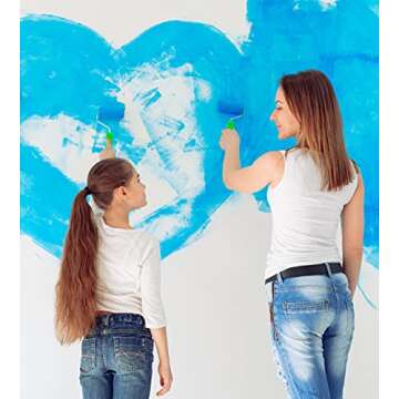 Paint Roller 2 Inch,High-Density Foam Roller with Frame,Tray,Mini Paint Roller Refills, Small Sponge Roller Painting Supplies for Smaller DIY Stenciling Projects(Pack of 6)