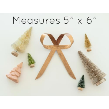 Elegant Brass Christmas Bow Ornament with Clip for Holiday Decor