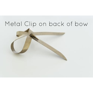 Elegant Brass Christmas Bow Ornament with Clip for Holiday Decor