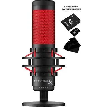 Newest HyperX QuadCast USB Multi-Pattern Electret Condenser Microphone | Optimal Audio Performance f...