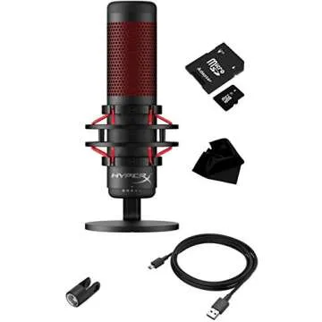 HyperX QuadCast USB Microphone with Pop Filter & Shock Mount