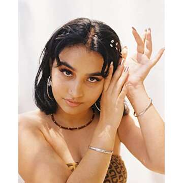 PEARLADA Tiger Eye Beaded Choker, Healing Crystal Necklace for Women, 18k Gold Bead Charm Necklace