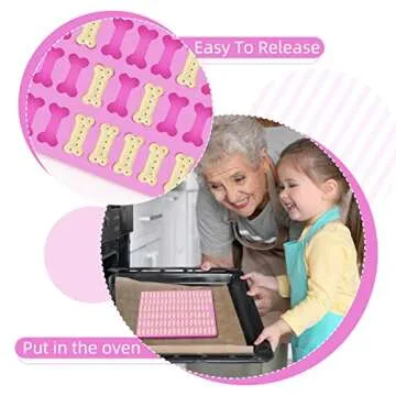 2 PCS Mini Silicone Molds, Dog Treat Molds,106 Cavity Dog Bone Mold 69 Cavity Paw Silicone Mold for Baking Biscuits, Cookie, Candy, Chocolate, Jelly Pet Dog Treats Mold (Mini Dog Bone+Dog Paw)