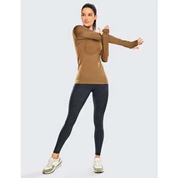 Comfortable CRZ YOGA Women's High Waisted Leggings with Pockets