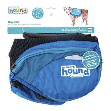 Outward Hound DayPak Blue Dog Saddleback Backpack, Medium