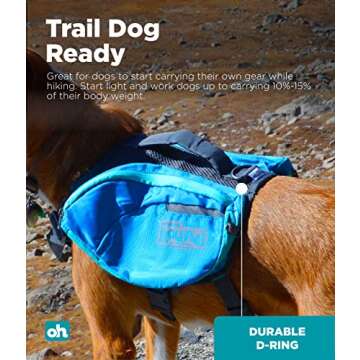 Outward Hound DayPak Blue Dog Saddleback Backpack, Medium