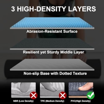 anngrowy Extra-Large Exercise Mat for Home Workouts