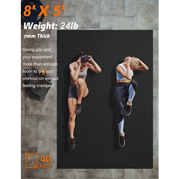 anngrowy Extra-Large Exercise Mat for Home Workouts