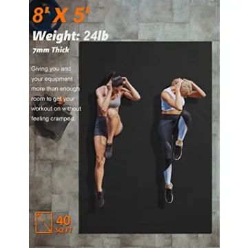 anngrowy Extra-Large Exercise Mat for Home Workouts