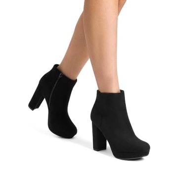 DREAM PAIRS Stylish Mid-Top Ankle Boots for Women
