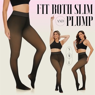 JS LifeStyle Women's Fleece Lined Tights Perfect for Winter