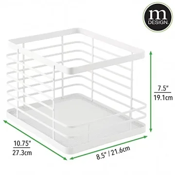mDesign Stacking Wire Baskets for Pantry Storage Solutions