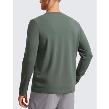 CRZ YOGA Pima Cotton Long Sleeve Shirts for Men